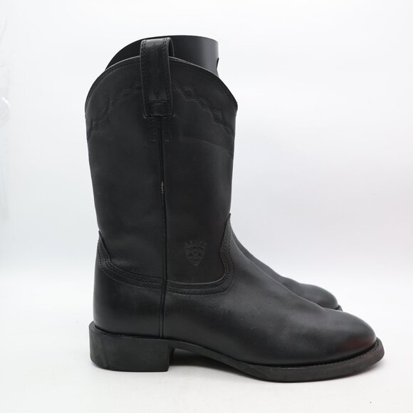 ARIAT Heritage Roper Cowboy Boots Men's Size 8.5 D Black Leather Western 35501 - Picture 1 of 12